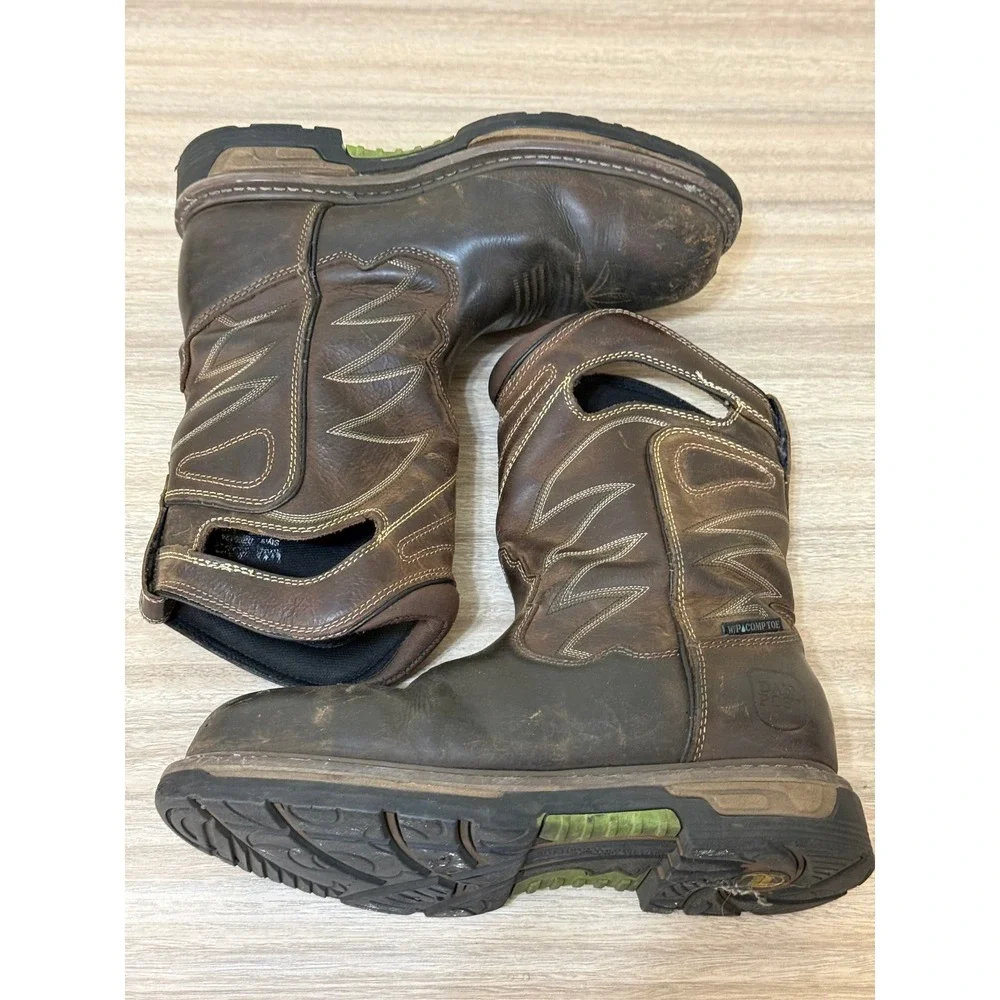 Dan Post Men Work Boots 7 Brown Leather Composite Toe Waterproof DP59424 Western